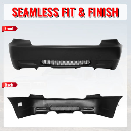 Fits 07-13 BMW E92 3-Series Coupe 2Dr M3 Style Rear Bumper Cover Replacement PP