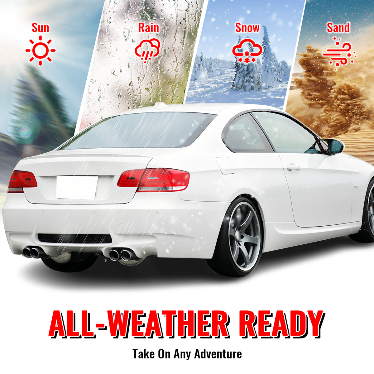 Fits 07-13 BMW E92 3-Series Coupe 2Dr M3 Style Rear Bumper Cover Replacement PP