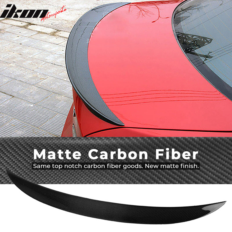 Trunk Spoiler for BMW 3 Series E92 2007-2013 P Style Matte Carbon Fiber