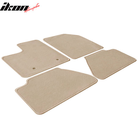 Fits 07-13 Ford Edge Floor Mats Carpet Front & Rear Beige 4PC - Nylon