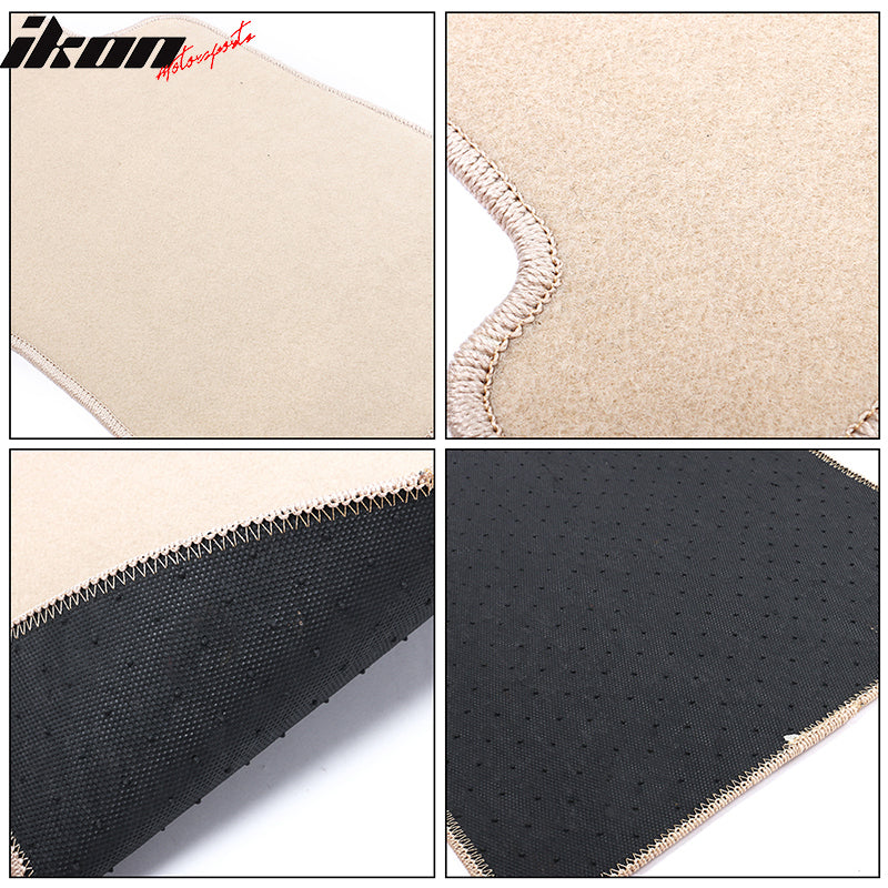 Fits 07-13 Ford Edge Floor Mats Carpet Front & Rear Beige 4PC - Nylon