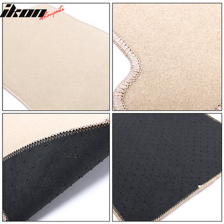 Fits 07-13 Ford Edge Floor Mats Carpet Front & Rear Beige 4PC - Nylon