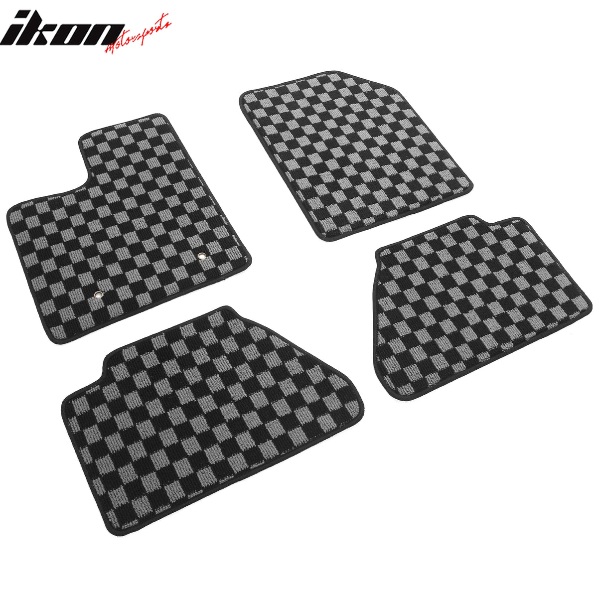 Fits 07-13 Ford Edge 4DR Floor Mats Non-Slip Carpets Checkered Black Gray Plaid