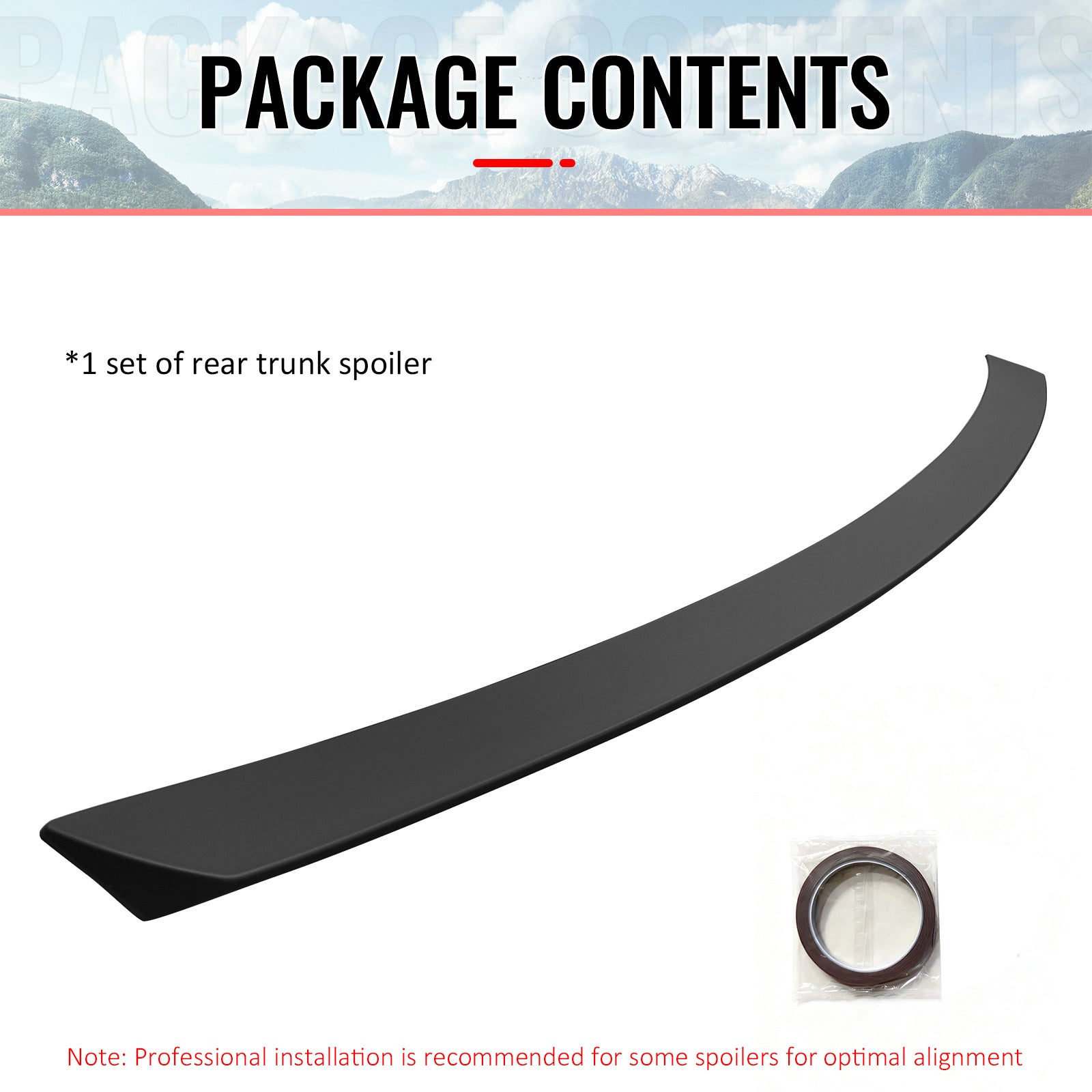 Fits 07-13 Benz W221 S-Class AMG Style Rear Trunk Spoiler Wing Lip Matte Black