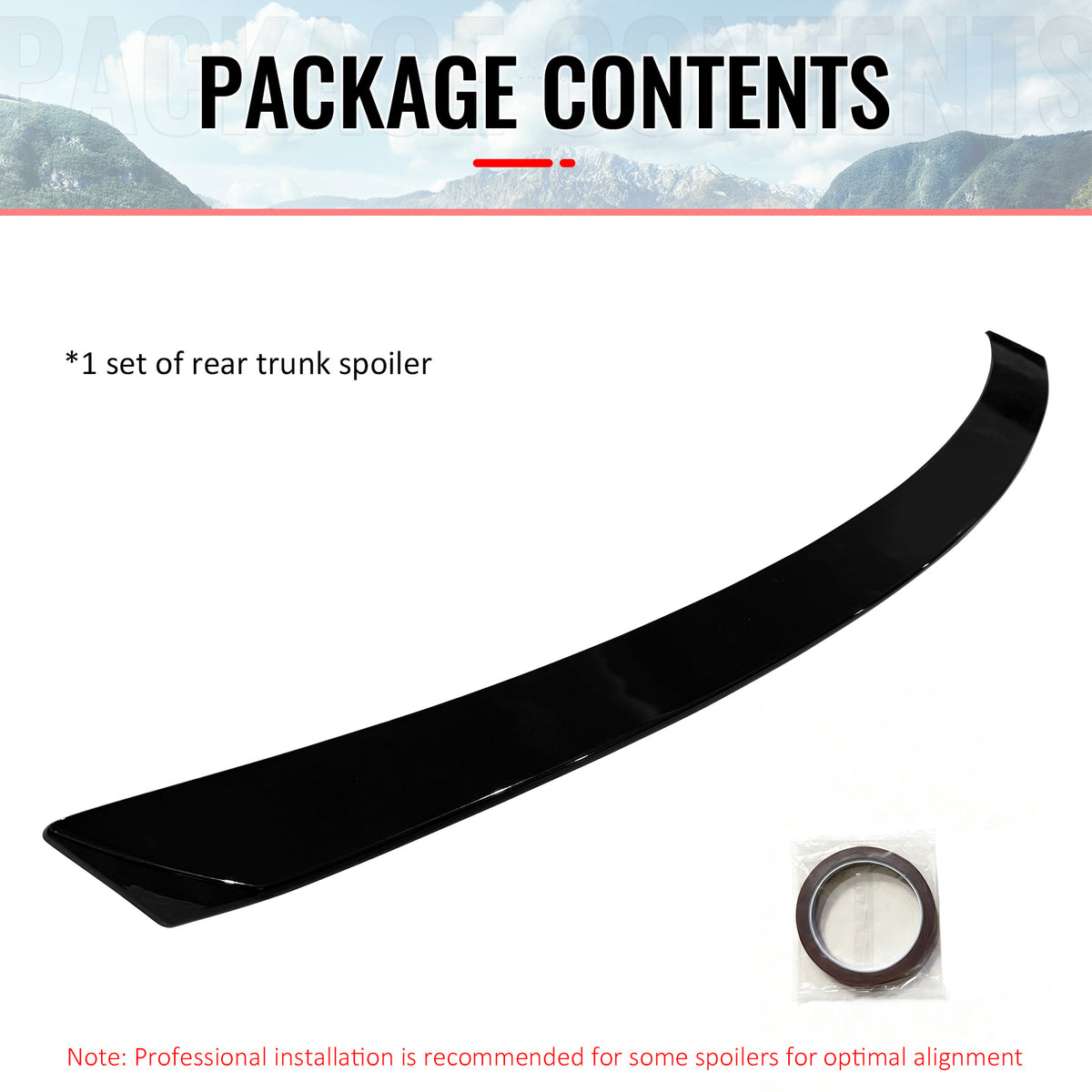 Fits 07-13 Benz W221 S-Class AMG Style Rear Trunk Spoiler Wing Lip Gloss Black