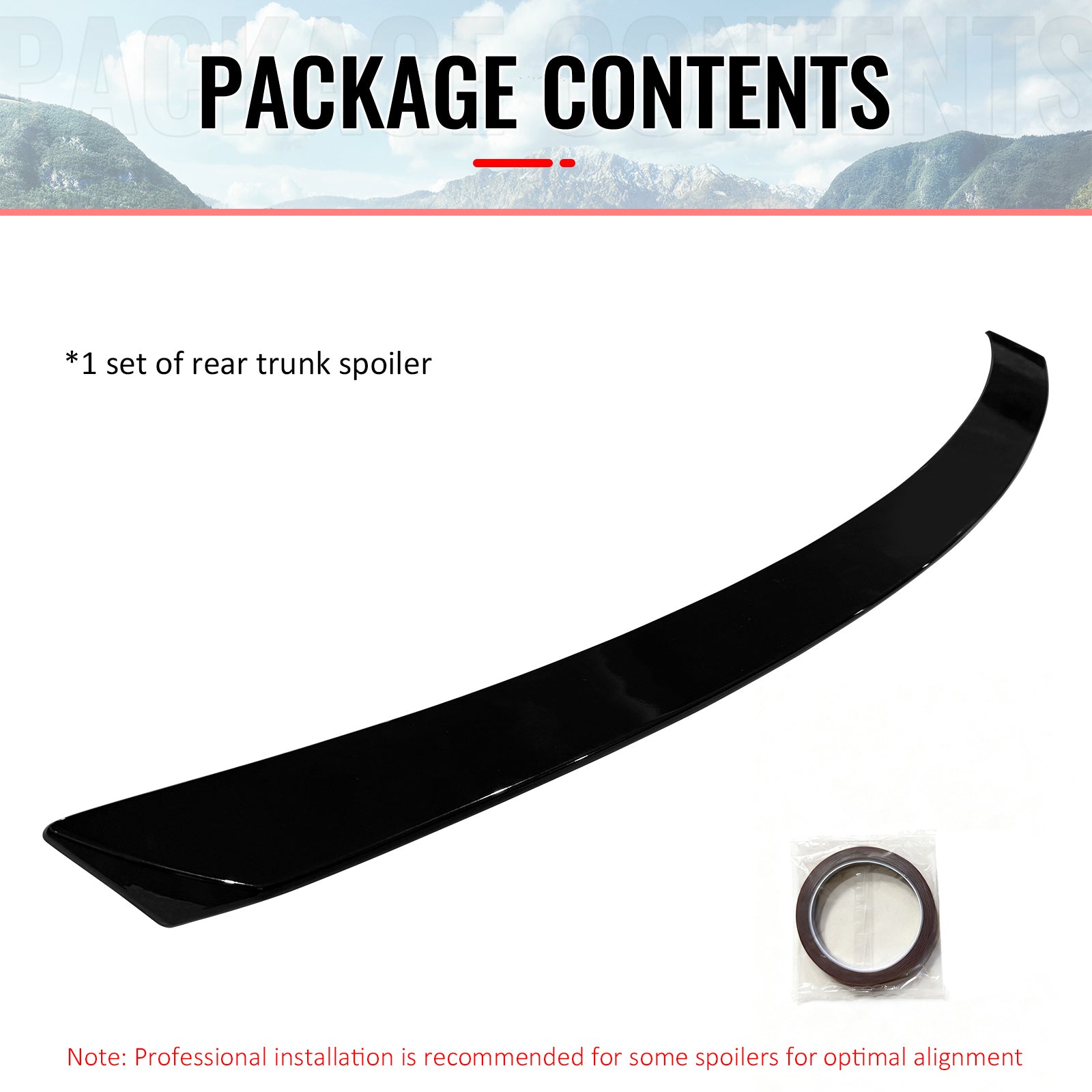 Fits 07-13 Benz W221 S-Class AMG Style Rear Trunk Spoiler Wing Lip Gloss Black