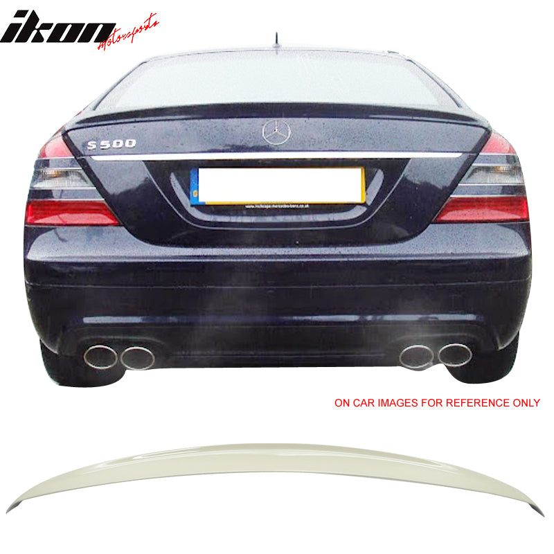 Fits 07-13 S Class W221 AMG Trunk Spoiler & Roof Wing Painted #650 Cirrus White
