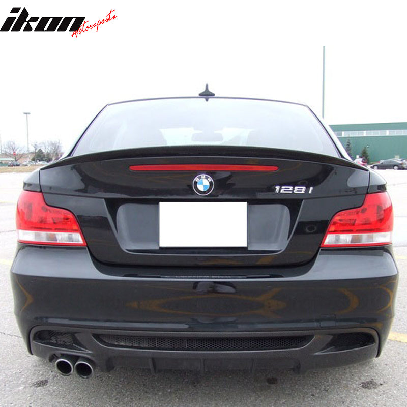 Fits 08-13 BMW E82 1 Series Coupe Performance Style Matte Black Trunk Spoiler