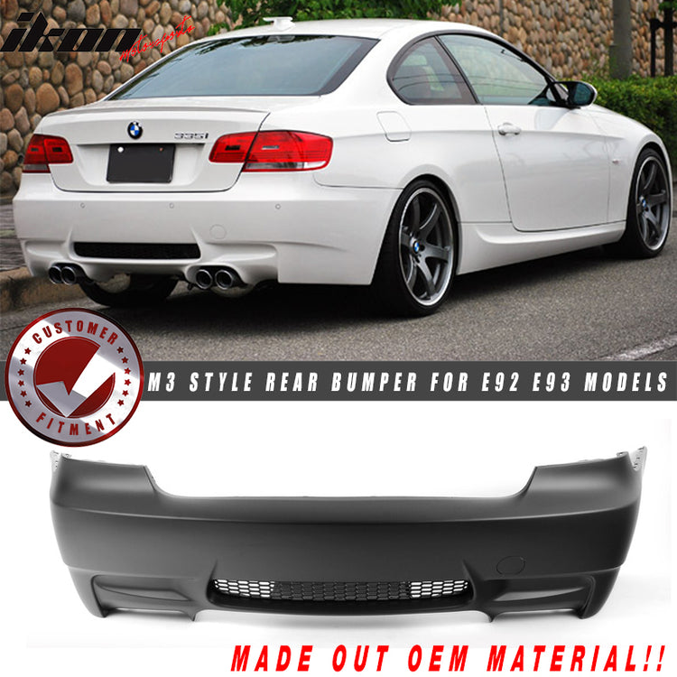 BMW E92 3-Series V3 Vented Rear Bumper Dual & Single Sided main image 1