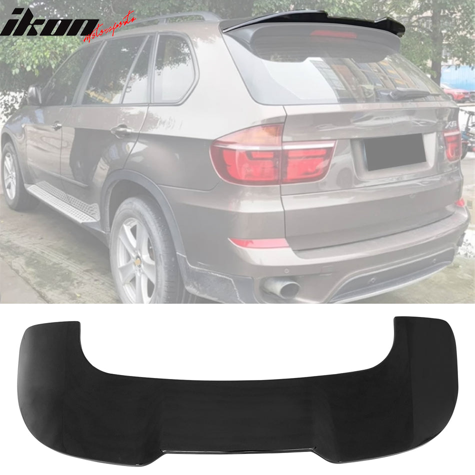 2007-2013 BMW X5 E70 Facelift Gloss Black Rear Roof Spoiler Wing ABS