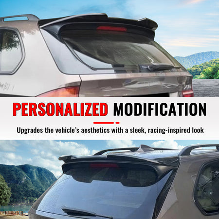 Fits 07-13 BMW X5 E70 Facelift Gloss Black Rear Top Window Roof Spoiler Wing ABS