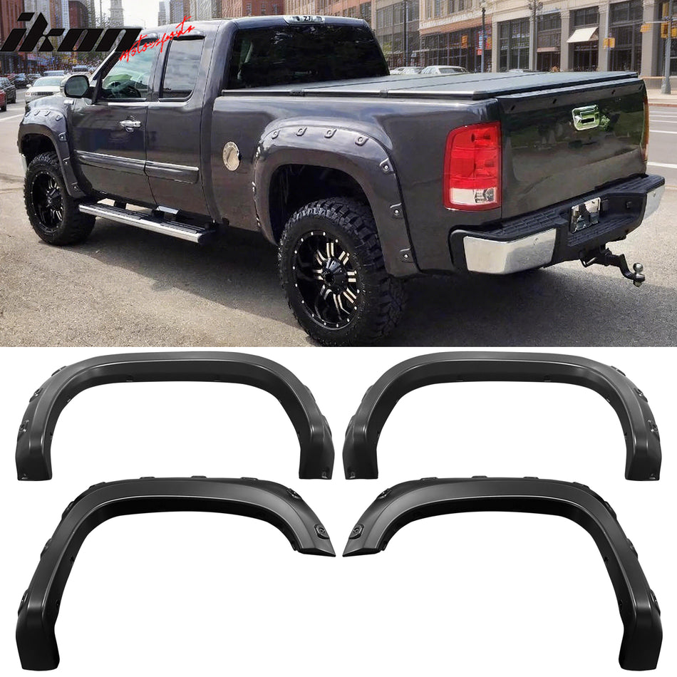2007-2013 GMC Sierra 1500 6.5' & 8' Bed Pocket Riveted Fender Flares