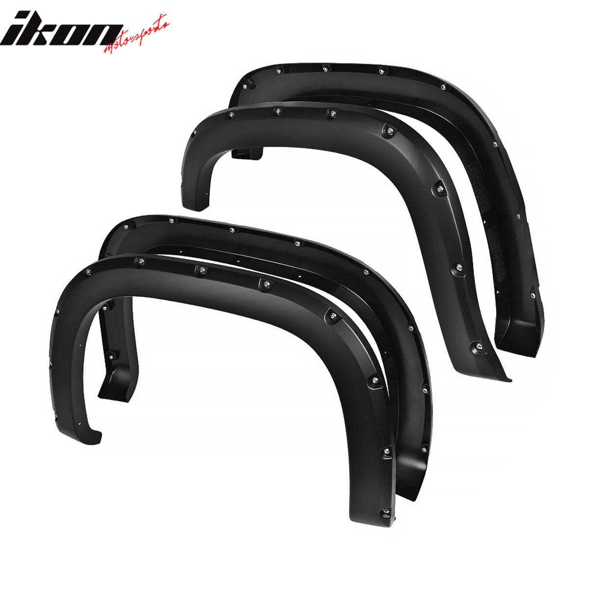Fits 07-13 GMC Sierra 1500 6.5' / 8' Bed Pocket Riveted Style Fender Flares