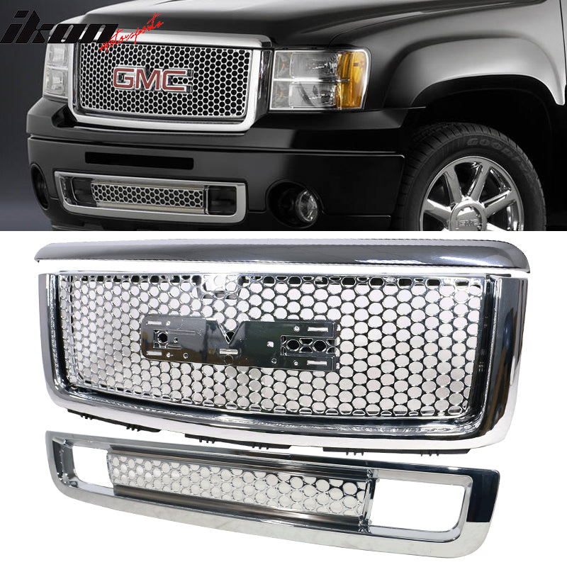 Front Chrome Bumper + Grille + Valance Kit For 2007-2013 GMC Sierra 1500 – 5-Piece Set