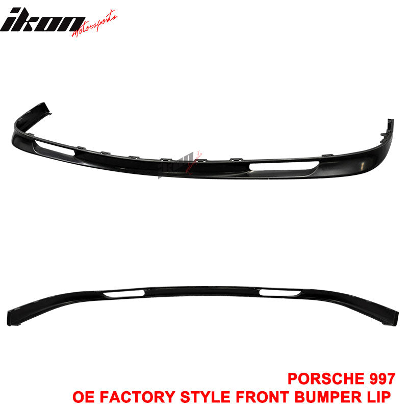 Fits 07-13 Porsche 997 911 OE Style Front Bumper Lip Unpainted PU Spoiler Kit