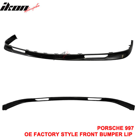 Fits 07-13 Porsche 997 911 OE Style Front Bumper Lip Unpainted PU Spoiler Kit