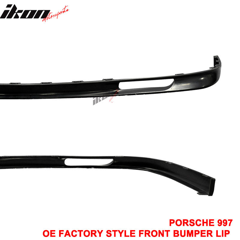 Fits 07-13 Porsche 997 911 OE Style Front Bumper Lip Unpainted PU Spoiler Kit