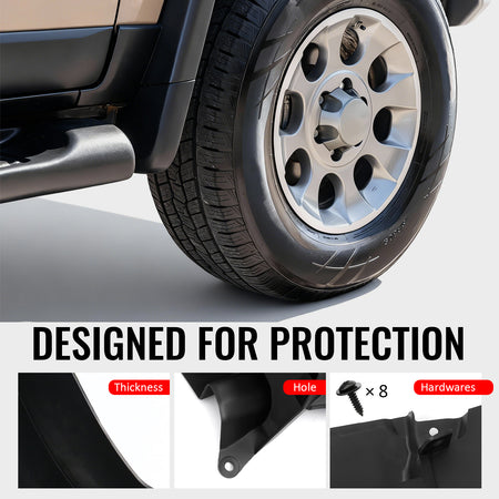 Fits 07-14 Toyota FJ Cruiser W/Fender Flares Fender Mud Flaps Splash Guards PP