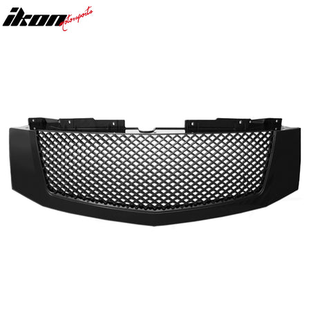 For 07-14 Cadillac Escalade Mesh Style Front Bumper Grille Replacement Black ABS