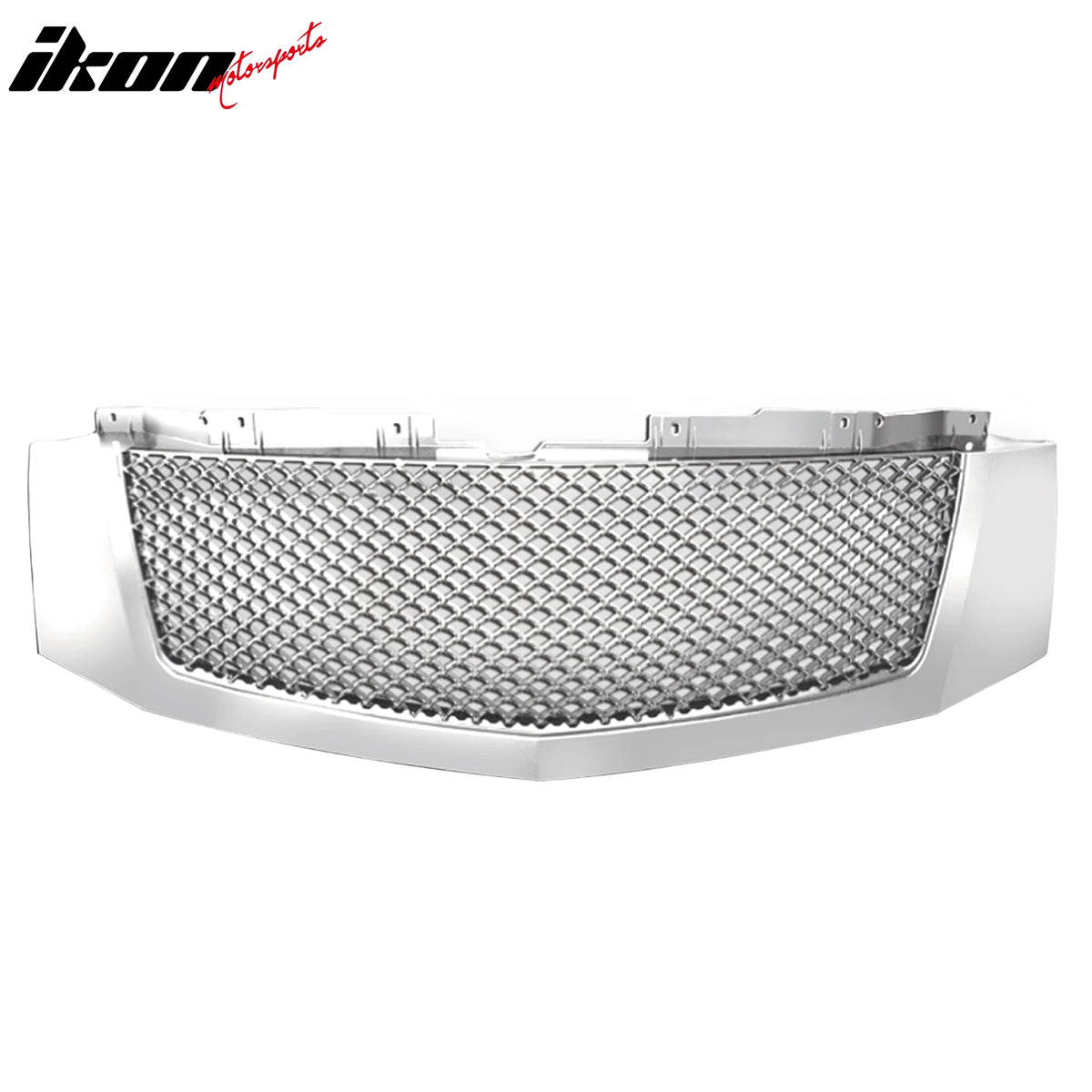 Fits 07-14 Cadillac Escalade Mesh Style Front Bumper Grille Guard Chrome ABS