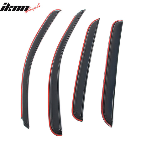 Fits 07-14 Silverado Sierra 1500 2500 HD Crew Cab Window Visors Guard In-Channel