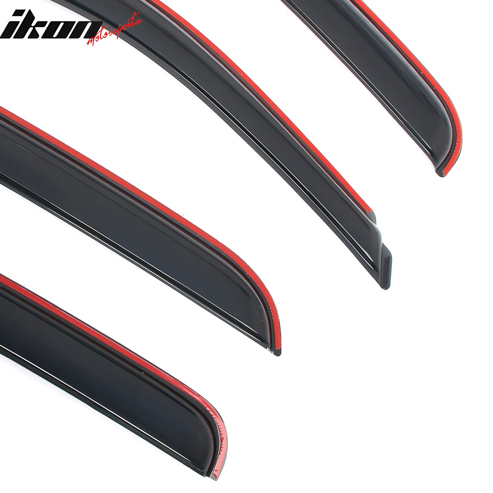 Fits 07-14 Silverado Sierra 1500 2500 HD Crew Cab Window Visors Guard In-Channel