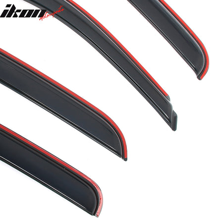 Fits 07-14 Silverado Sierra 1500 2500 HD Crew Cab Window Visors Guard In-Channel