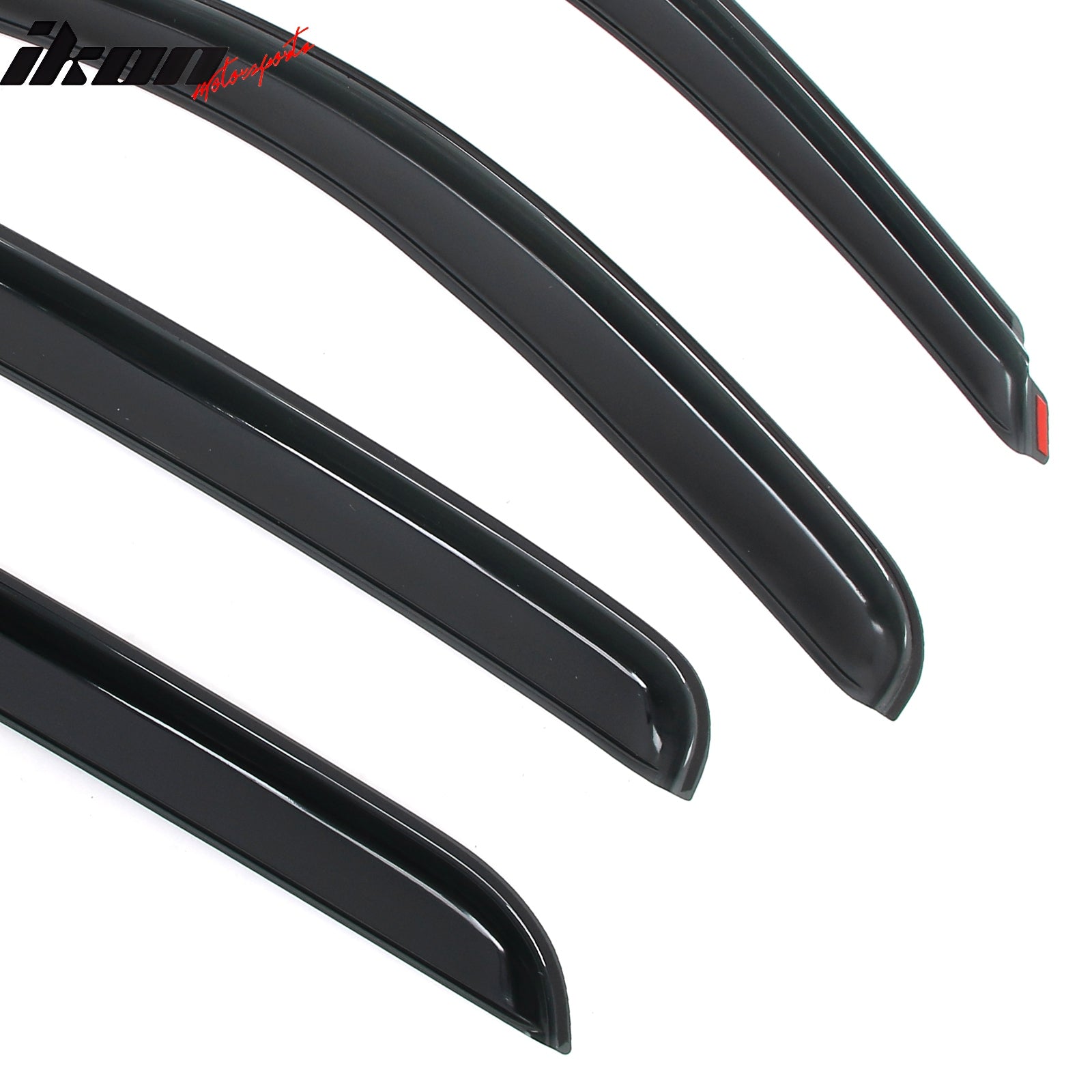 Fits 07-14 Silverado Sierra 1500 2500 HD Crew Cab Window Visors Guard In-Channel