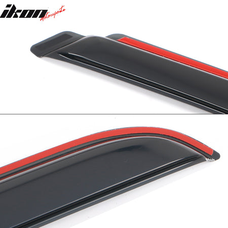 Fits 07-14 Silverado Sierra 1500 2500 HD Crew Cab Window Visors Guard In-Channel