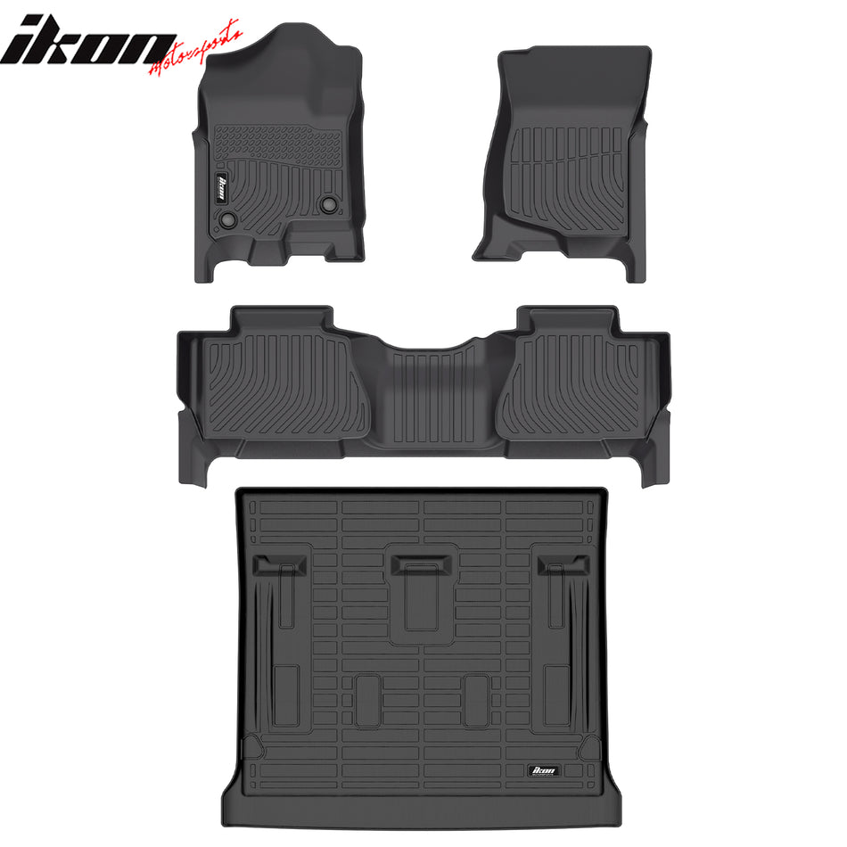 2007–2014 Chevy Tahoe GMC Yukon 3D Molded Floor Mats + Trunk Mat TPE