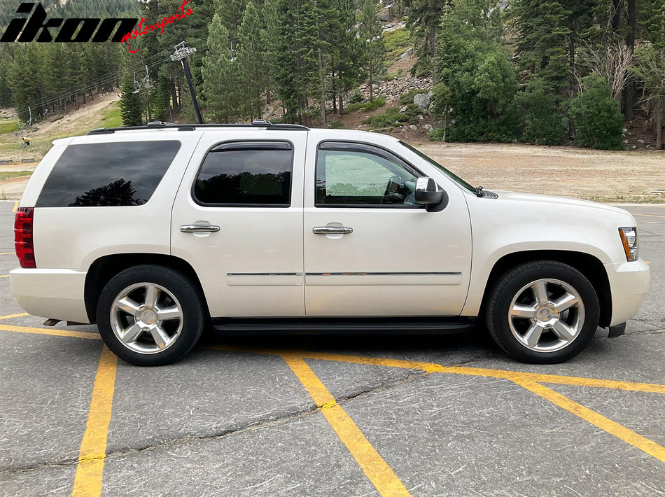 IKON MOTORSPORTS Door Handle Cover W/ 1-Keyhole, Compatible with 2007-2014 Chevrolet Silverado Tahoe GMC Sierra Cadillac Escalade, ABS Chrome Door Handle Protector Cap Front Rear Door Handle Covers