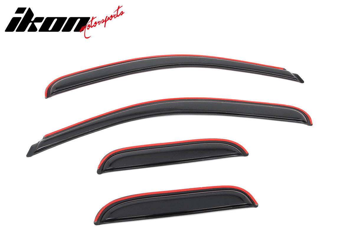 Fits 07-14 Silverado Sierra 1500 2500 HD Extended Cab Window Visors In-Channel