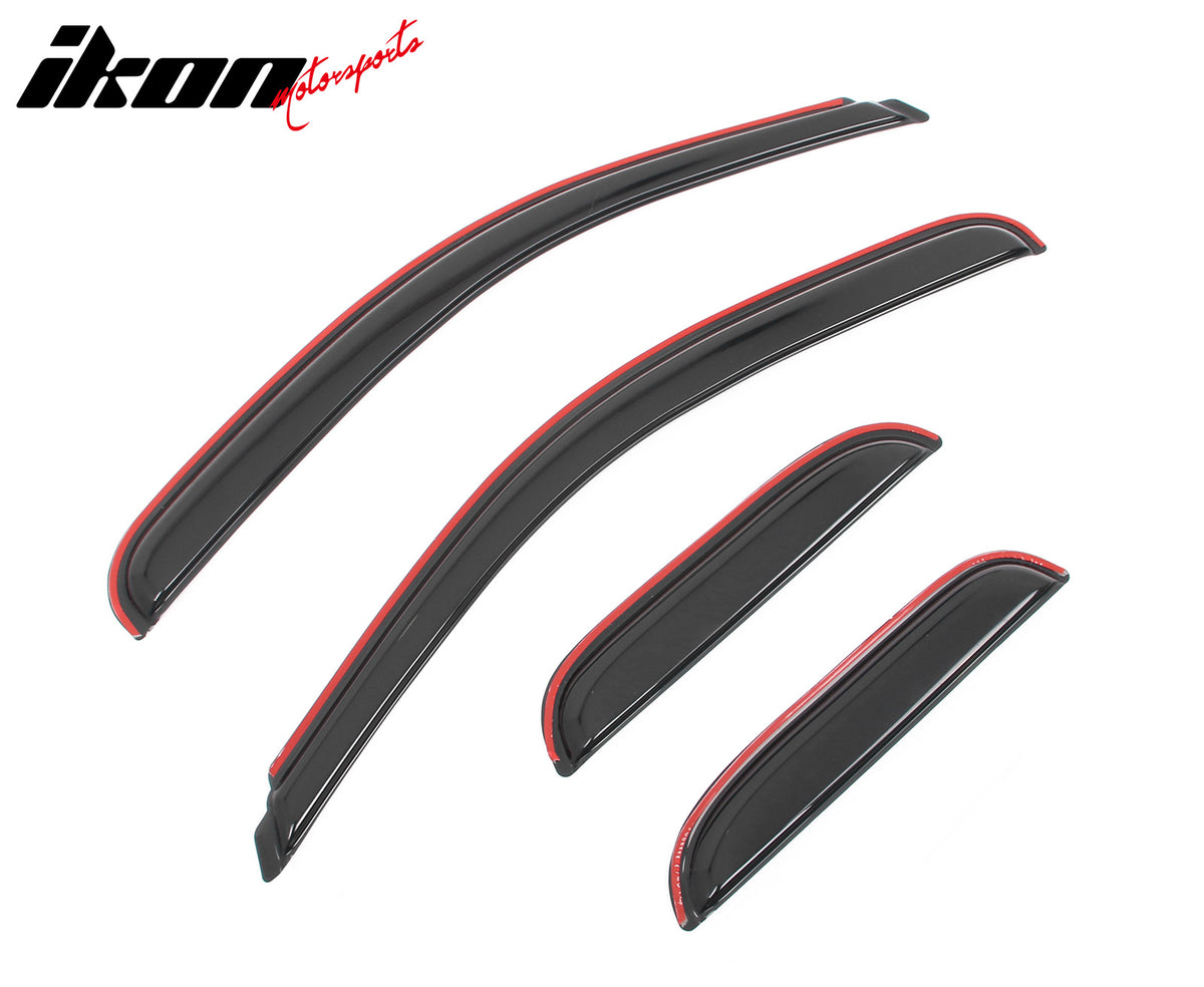 Fits 07-14 Silverado Sierra 1500 2500 HD Extended Cab Window Visors In-Channel