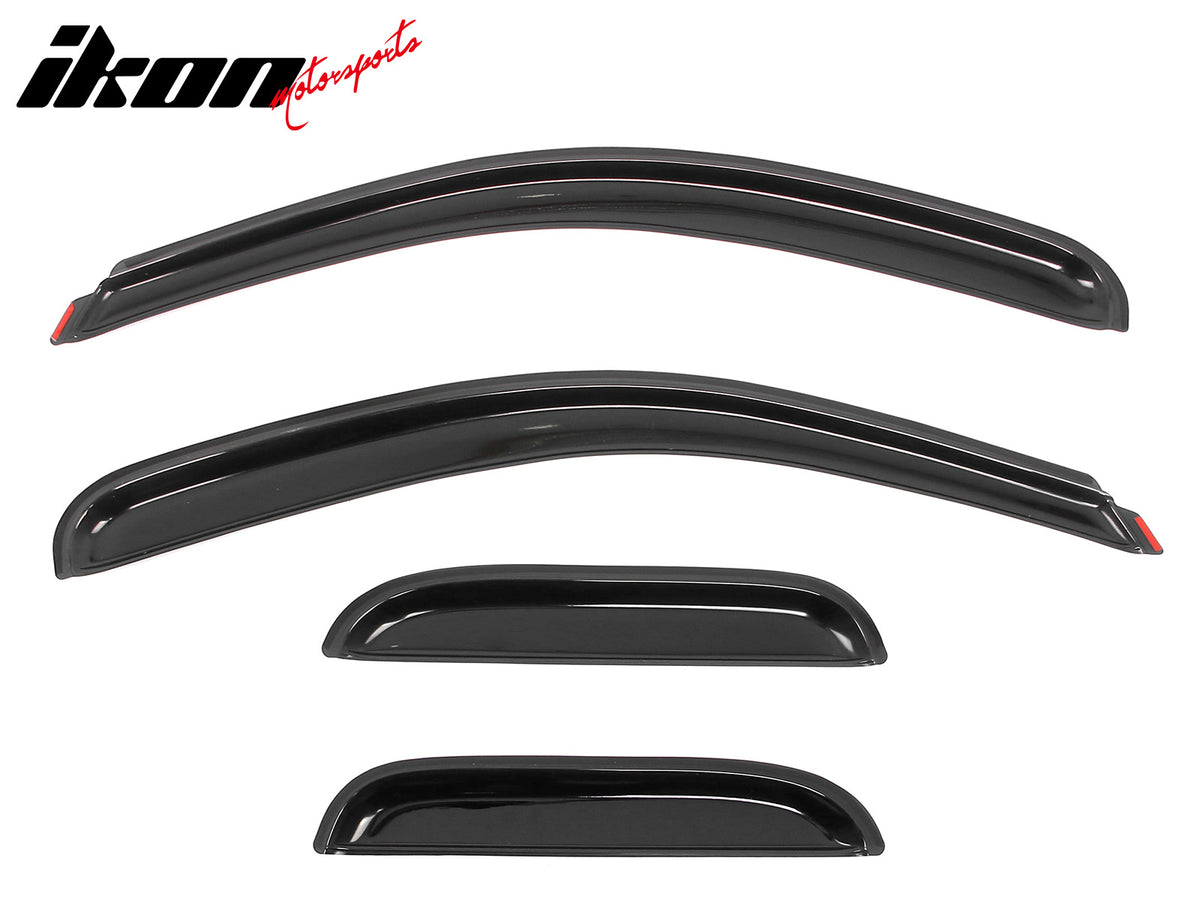 Fits 07-14 Silverado Sierra 1500 2500 HD Extended Cab Window Visors In-Channel