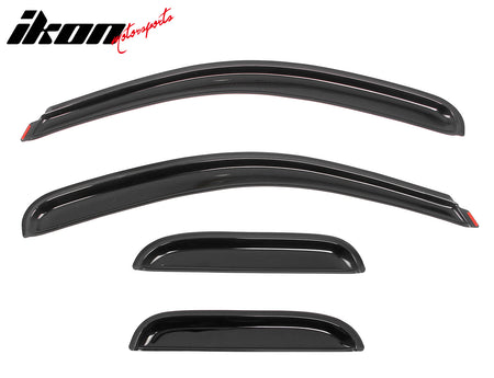 Fits 07-14 Silverado Sierra 1500 2500 HD Extended Cab Window Visors In-Channel