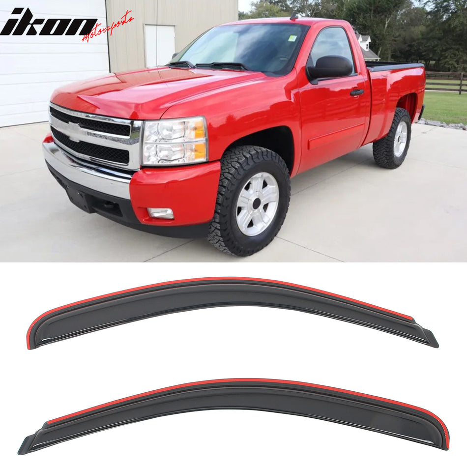 2007-2014 Chevy Silverado GMC Sierra 1500 Standard Cab Window Visors