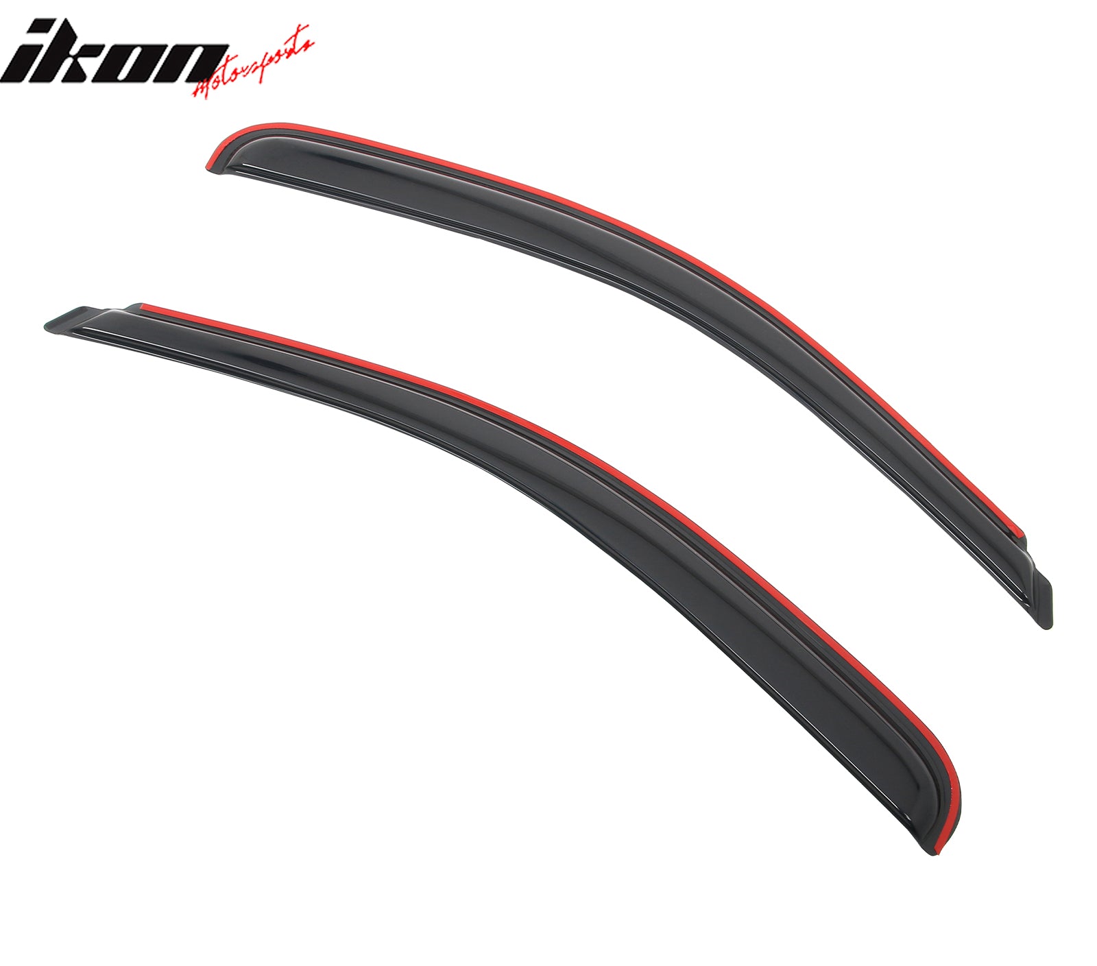 IKON MOTORSPORTS In Channel Window Visors Compatible with 2007-2013 Chevy Silverado GMC Sierra 1500 & 08-14 2500 3500 HD Standard Cab, Acrylic Smoke/Tinted Rain Guards, Side Window Wind Deflectors 2PC