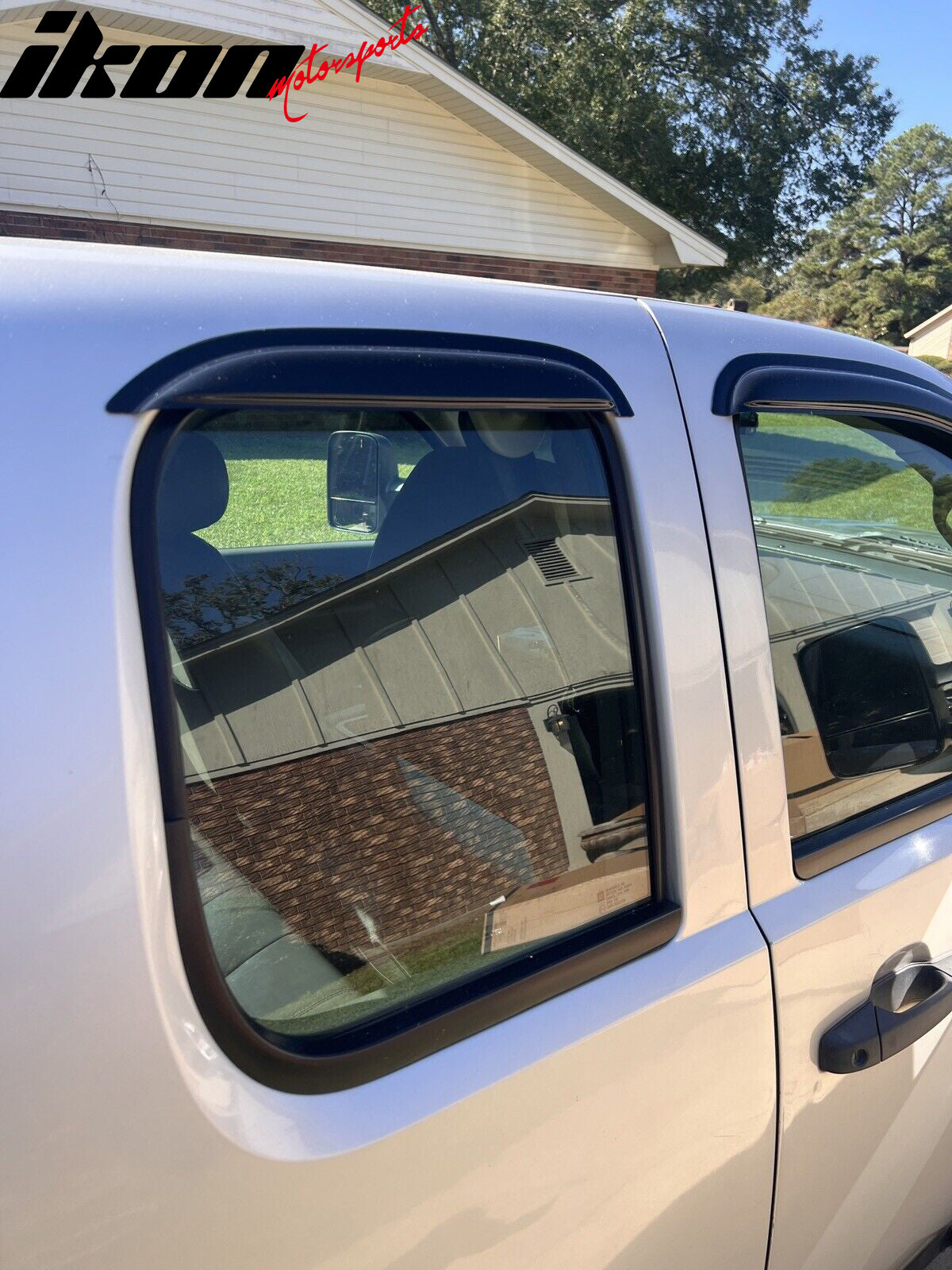 Fits 2007-2014 Chevy Silverado GMC Sierra Extended Cab Window Visors Vent 4PCS