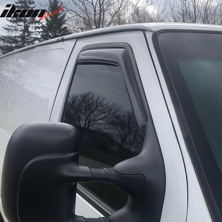 For 07-14 Ford E-Series Van 3D TPE Floor Mats All Season Carpets + Window Visors