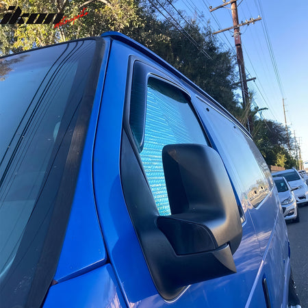 Fits 07-14 Ford E-Series Van Window Visors In-Channel Side Deflector Rain Guard