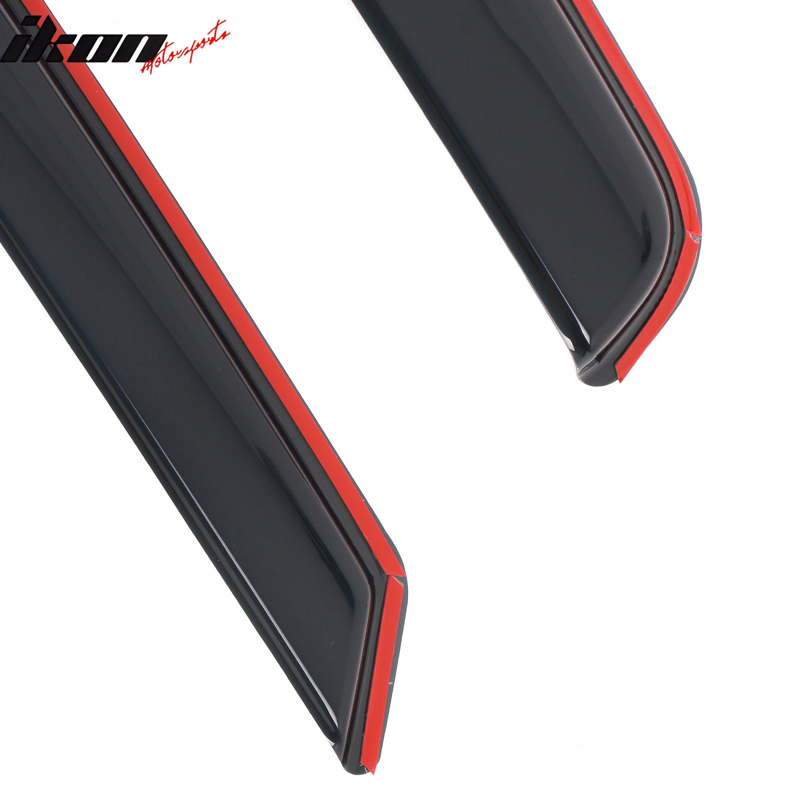 Fits 07-14 Ford E-Series Van Window Visors In-Channel Side Deflector Rain Guard