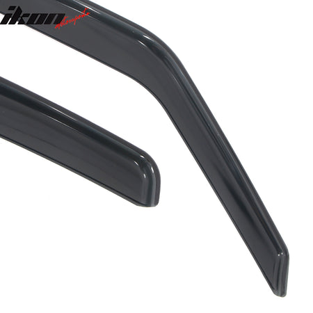 Fits 07-14 Ford E-Series Van Window Visors In-Channel Side Deflector Rain Guard