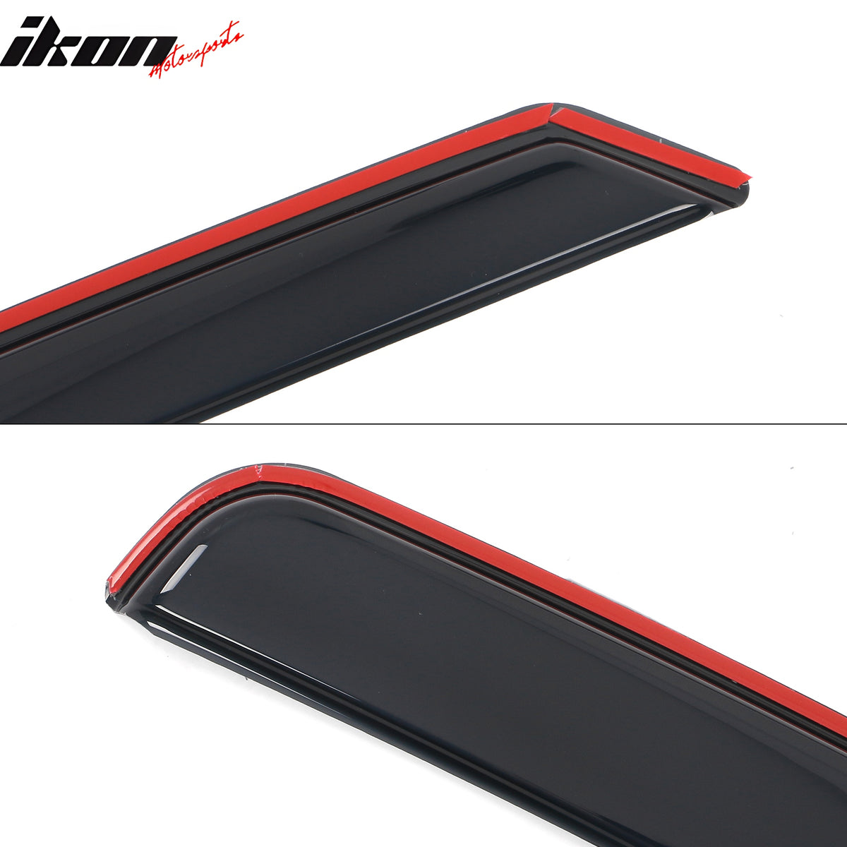 Fits 07-14 Ford E-Series Van Window Visors In-Channel Side Deflector Rain Guard