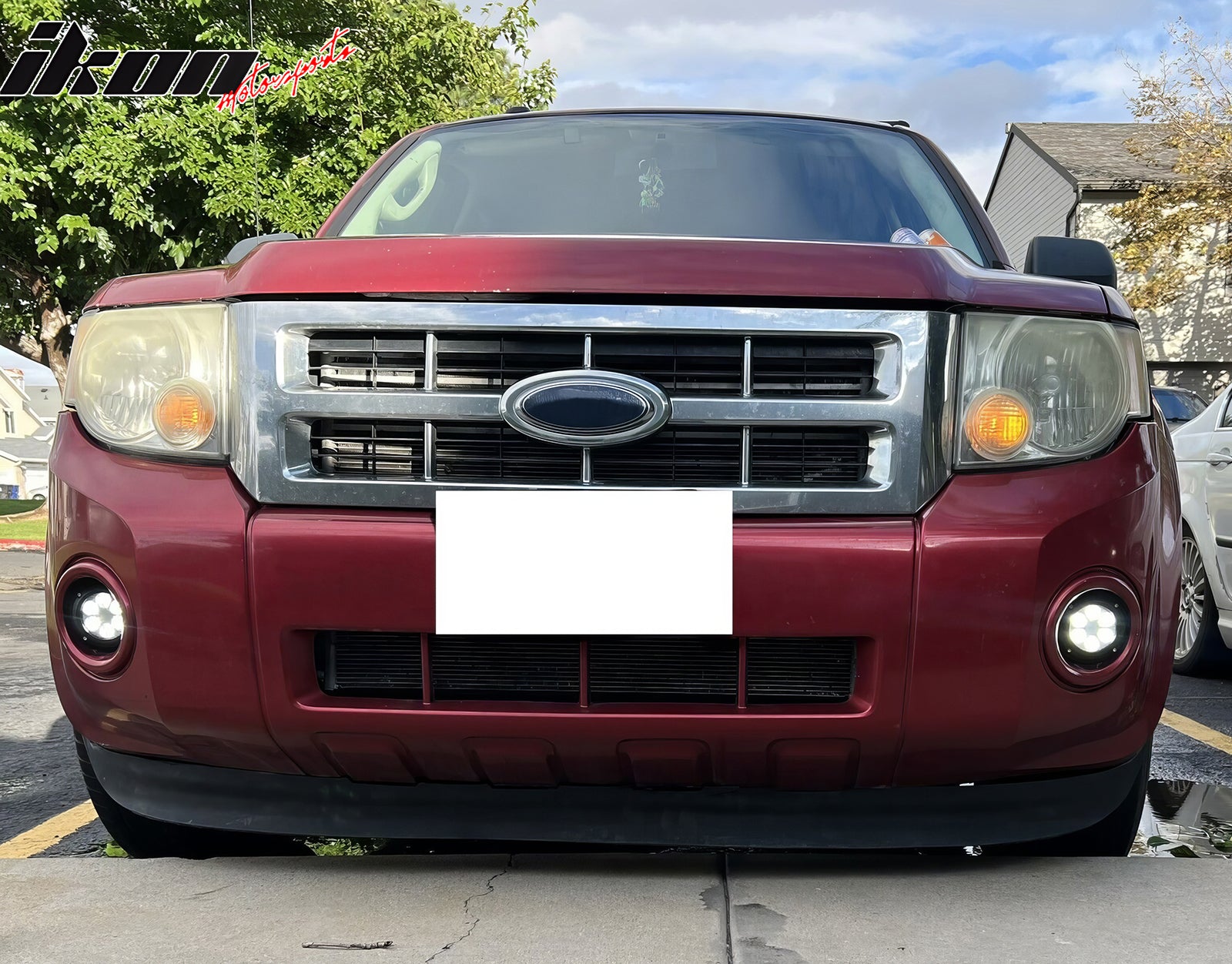 Fits 07-14 Mustang/Escape/Yukon/Suburban/Tahoe Front Bumper Fog Light Clear Lens