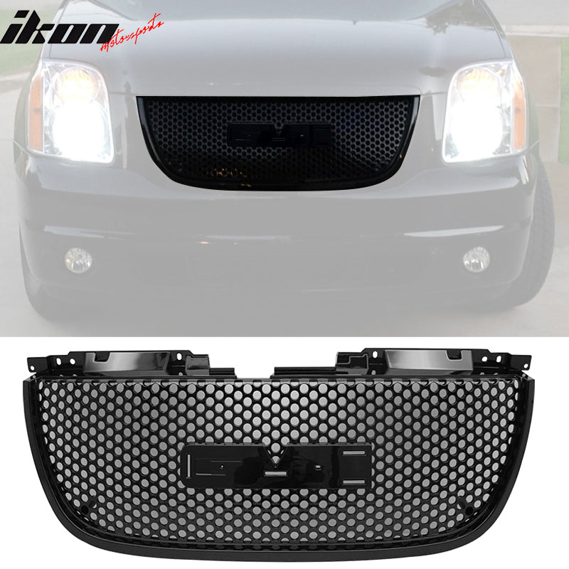2007-2014 GMC Yukon Grill Round Hole Mesh Style Black Car Grille ABS