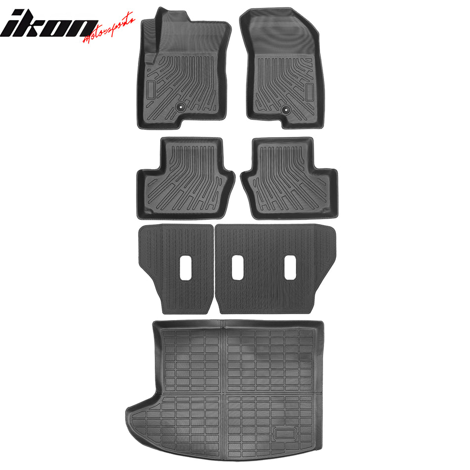 2007-2017 Jeep Compass MP & Patriot TPE All Weather Floor Mats + Trunk Mat + Backrest Mats