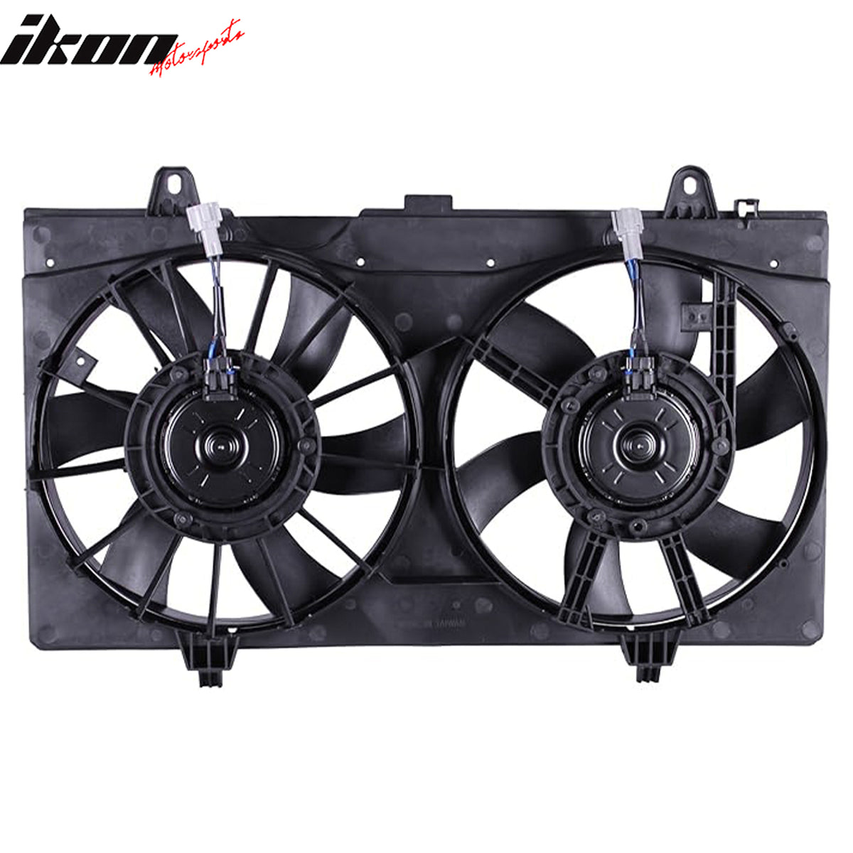 IKON MOTORSPORTS Radiator Cooling Fan Assembly Replacement for 2007-2017 Nissan Sentra 2.0L, 21481-ET000 NI3117101 Automotive Dual Engine Fans, Black