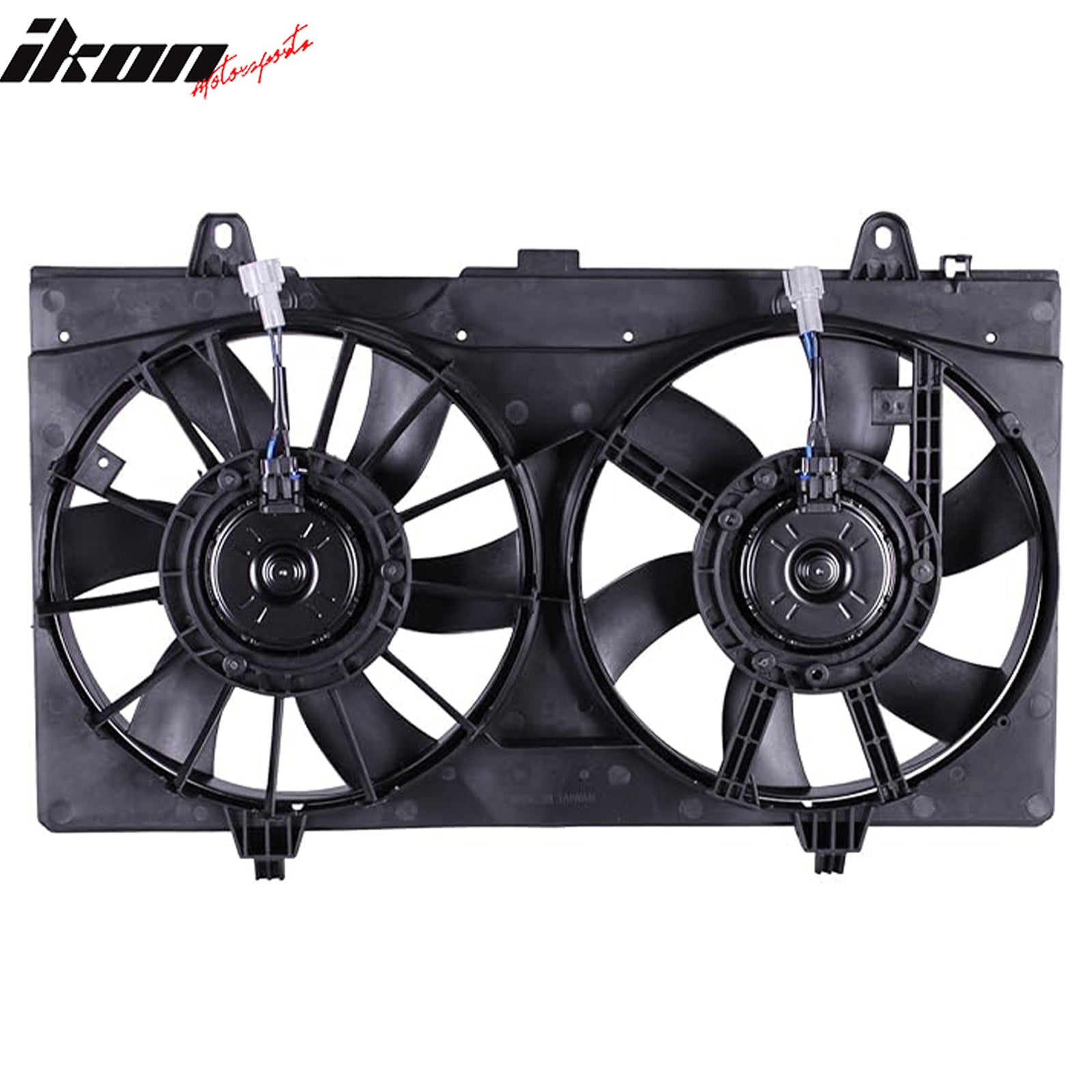 IKON MOTORSPORTS Radiator Cooling Fan Assembly Replacement for 2007-2017 Nissan Sentra 2.0L, 21481-ET000 NI3117101 Automotive Dual Engine Fans, Black