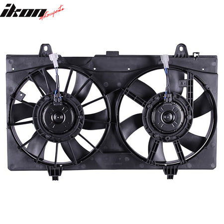 IKON MOTORSPORTS Radiator Cooling Fan Assembly Replacement for 2007-2017 Nissan Sentra 2.0L, 21481-ET000 NI3117101 Automotive Dual Engine Fans, Black