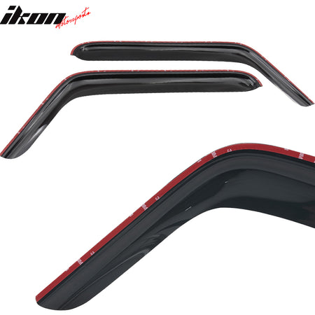 Fits 07-18 Jeep Wrangler JK 2DR Acrylic Window Visor Sun Rain Guards Vent Shade